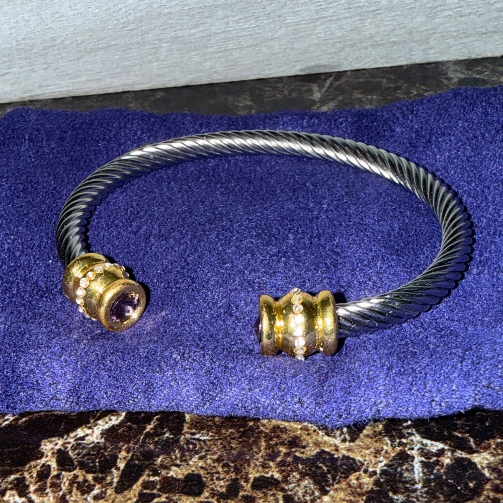 Twisted Silver and Gold Women's Bracelet